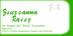 zsuzsanna raisz business card